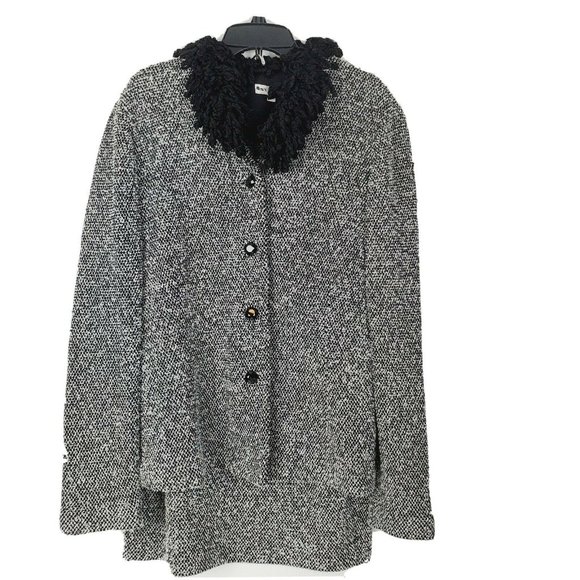 St.John Dresses & Skirts - ST. JOHN Black White Soft Tweed Jacket Skirt Set 8